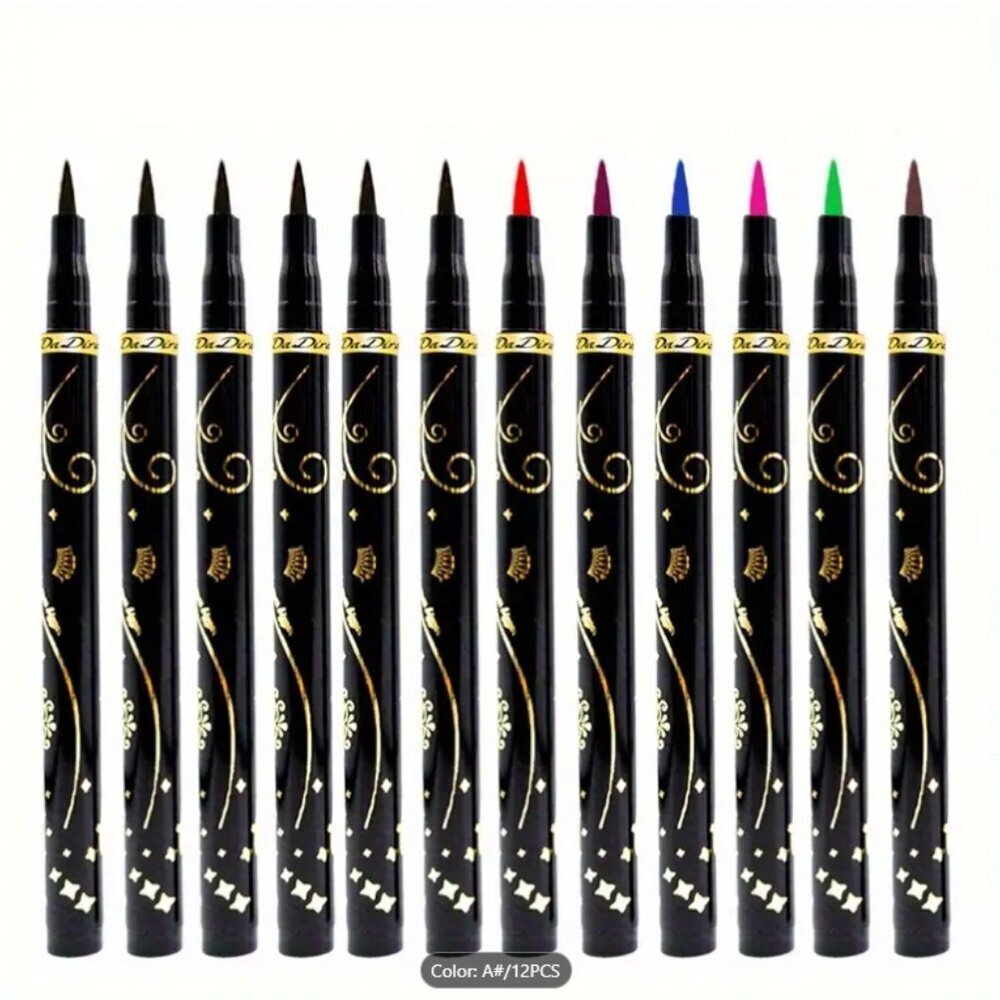 NWOT 12pcs Waterproof Eyeliner Set - Smudge Resistant, Easy Glide - Picture 3 of 3